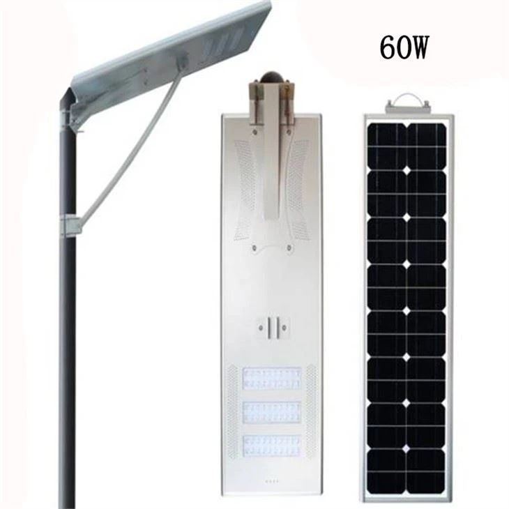 Commercial 60w Solar Energy Street Lighting System High Brightness Light 6000 Lumens